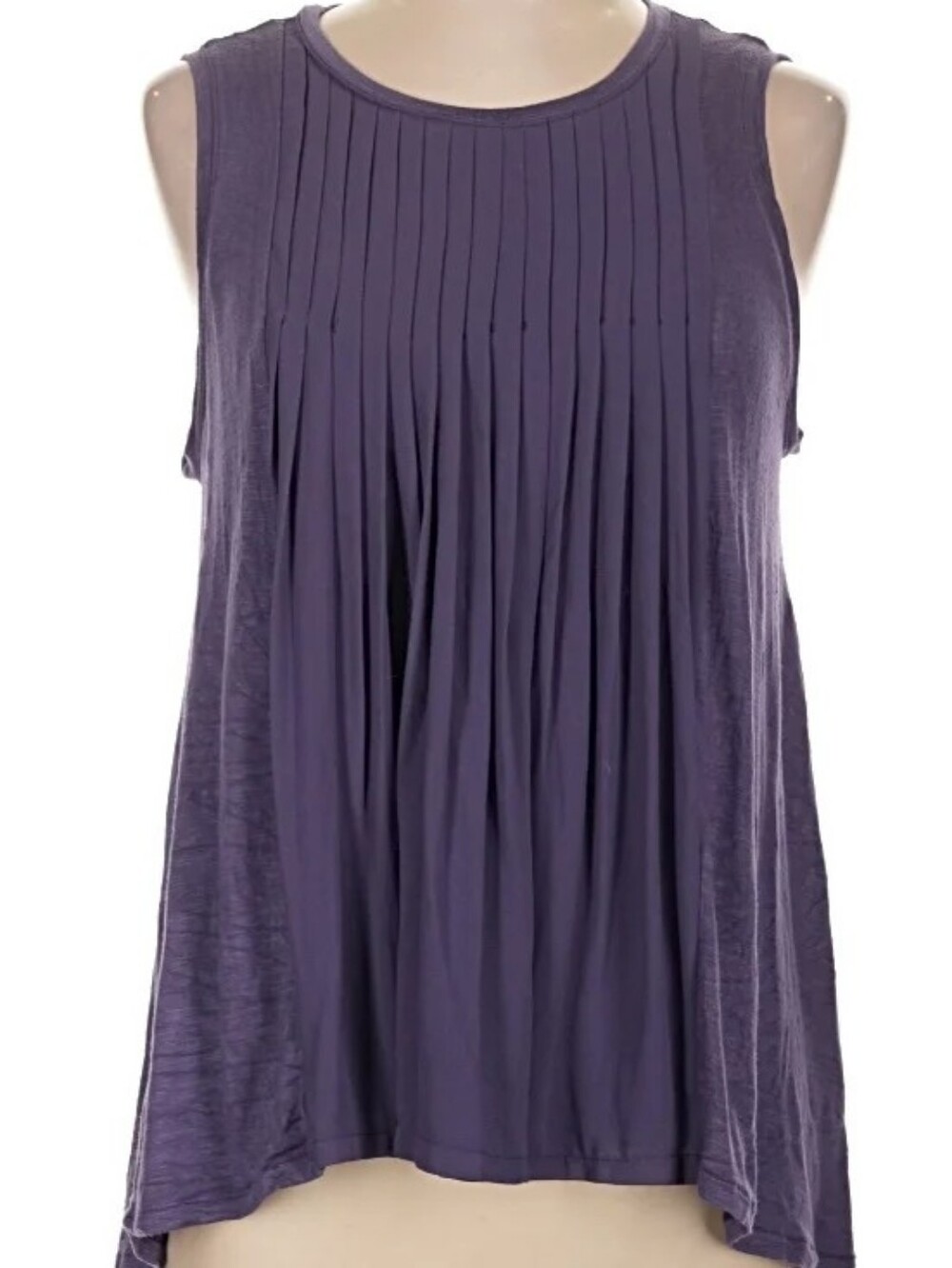 Simply Vera Vera Wang Purple Pleated Swing Tank